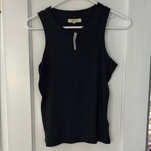 Madewell Black Fitted Sleeveless Tank Top